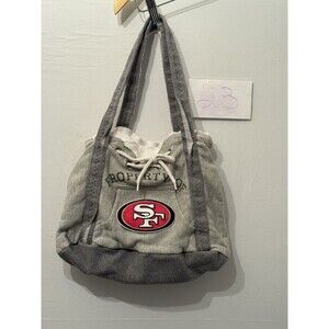 Little Earth San Francisco 49ers Hoodie Tote Bag Gray NFL Shoulder Purse